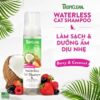 Bọt tắm khô dưỡng lông cho mèo Tropiclean 220ml - Hương dâu