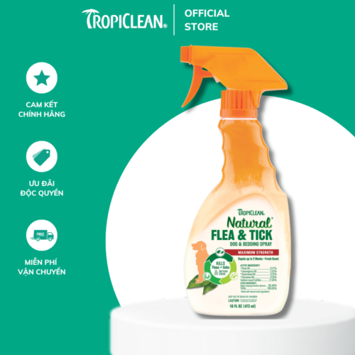 Xịt ve rận, bọ chét Tropiclean Flea & Tick 473ml