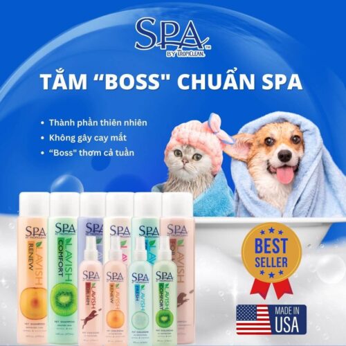 Sữa tắm dưỡng lông cho chó mèo Tropiclean Spa Fresh 473ml - Hương dưa leo