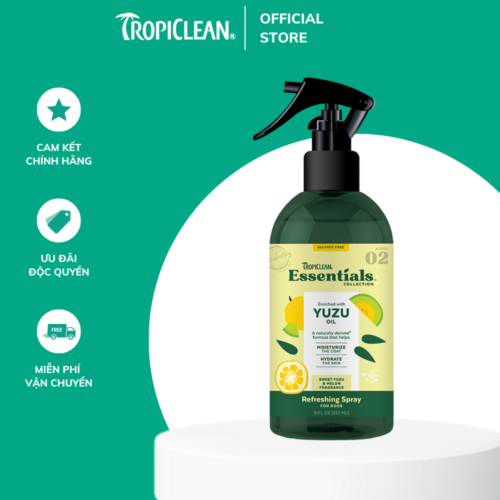Xịt dưỡng lông Tropiclean Essentials Yuzu