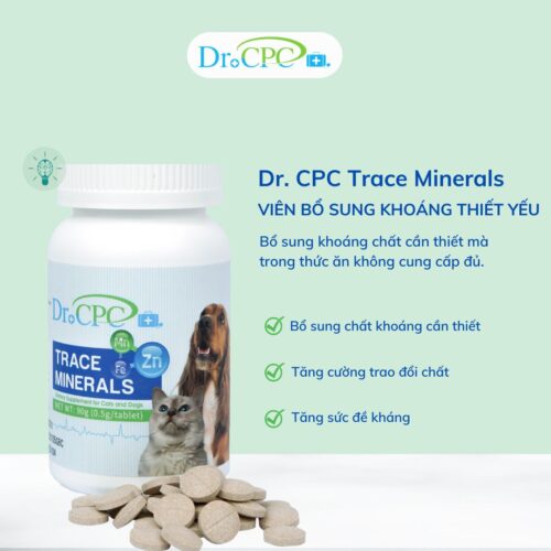 Viên bổ sung khoáng cho chó mèo Dr. CPC Trace Minerals 90g